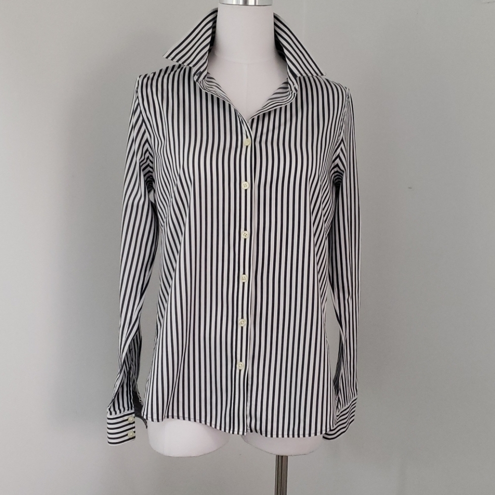 Pinstripe cotton blouse